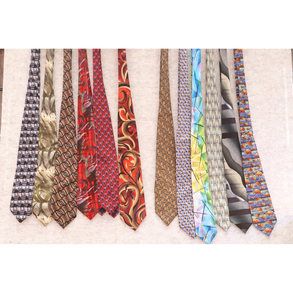 J Garcia Mens Silk Tie Lot 12 Artistic Abstract Psychedelic Jerry Garcia Ties